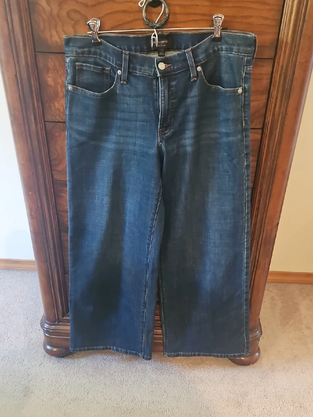 Banana Republic Dark Indigo Wide-Leg Jeans - Picture 1 of 3